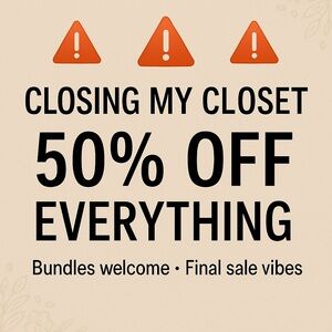 Aggressive Closet Clear-Out 🔥 50% OFF — Try Your Offer